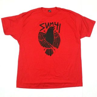 Sum 41 Crow Tee - Tultex T - Shirt - Tomato Red - S
