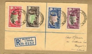 Southern Rhodesia 1935 Silver Jubilee Set On Registered Cover George V