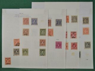 India Federated States Stamps Selection Of Cochin On 4 Album Pages (j1)