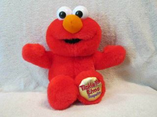 Sesame Street Character Elmo,  Tickle Me Elmo Surprise Plush 13” High,
