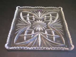 Elegant Waterford Crystal Square 7.  5 " X 7.  5 " Marquis Serving Tray