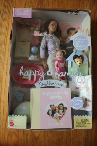 Barbie Doll Happy Family Neighborhood Midge & Nikki Puppy C6061