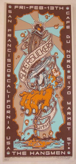2004 Supersuckers - San Francisco Silkscreen Concert Poster By Jeral Tidwell