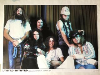 Lynyrd Skynyrd Rotterdam 1975 Band Members Poster