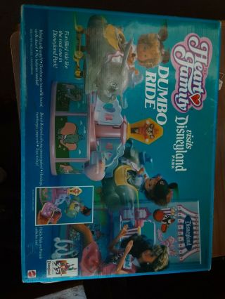 1989 The Heart Family Visits Disneyland Park Dumbo Play Set Nrfb Mattel