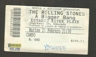 Argentina The Rolling Stones Concert Ticket Stub 2006