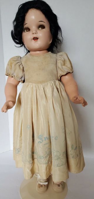 Vintage Composition Ideal Shirley Temple Snow White Doll 22 " Dress Tlc
