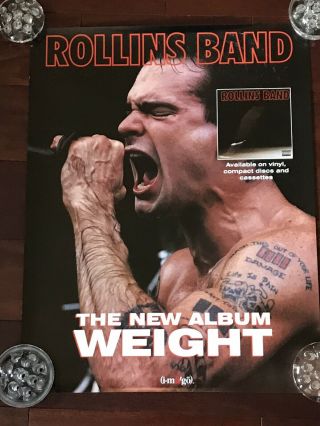 Henry Rollins Band Weight Poster 1993 Promo Promotional Posters