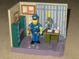 Playmates Simpsons World Of Springfield Police Station Officer Eddie Environment