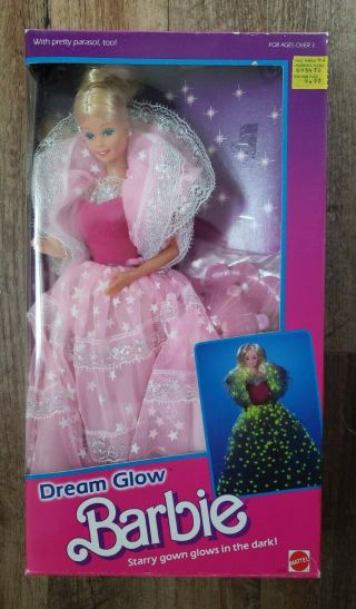 Vintage 1985 Mattel Dream Glow Barbie Doll In