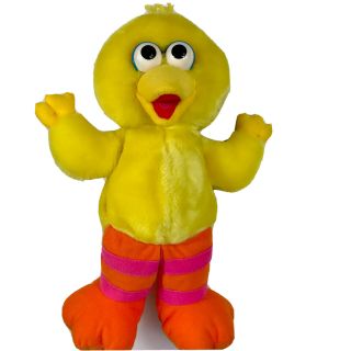 Vtg Baby Big Bird Tyco Sesame Street Tickle Me Plush Stuffed Animal Talking 1996