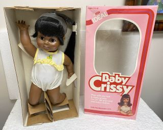 Vintage 1973 Ideal Baby Crissy Doll Rare 8527 - 4 24 " Black African American