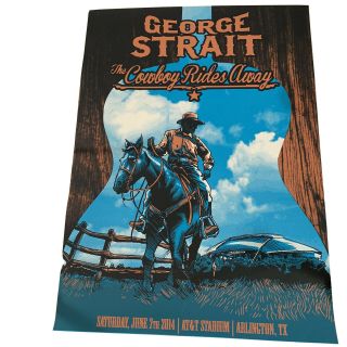George Strait 2104 Poster The Cowboy Rides Away At&t Stadium 1787/3300