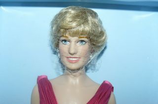 Franklin Princess Diana Doll In Fuschia Gown With