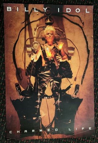 Billy Idol Charmed Life 24x36 Record Store Promo Poster Chrysalis 1990