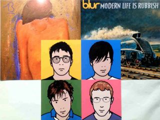 Blur " 1993 - 2000 " Us Promo Alternative Rock Album Poster Flat Set