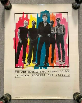 1980 Vintage The Jim Carroll Band - Catholic Boy 21x27 " Music Album Poster