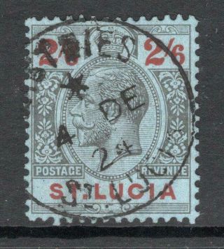 St.  Lucia 1924 Sg 104 2/6 Very Fine Looking No Hidden Faults