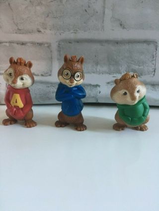 Mcdonalds Happy Meal Toys Alvin And The Chipmunks Figurines Set Of 3 Simon Theod