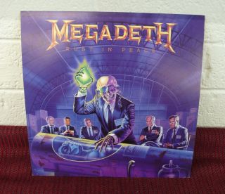 Megadeth Rust In Peace 2 Sided Promo Poster Flat Lqqk Heavy Metal Rock
