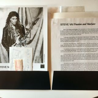 Steve Vai - 1990 Orig Press Kit Photo Promo Pack - Postage Brand - Relativity