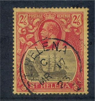 St Helena Gv 1922 - 37 2/6 Very Fine With Cds