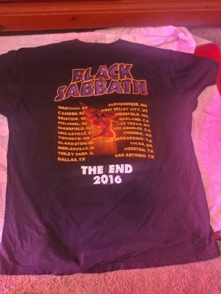 Black Sabbath The End 2016 Tour Shirt XL 3