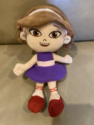 Disney Little Einsteins June Plush 9” Stuffed Beanie Doll Toy In Purple Dress