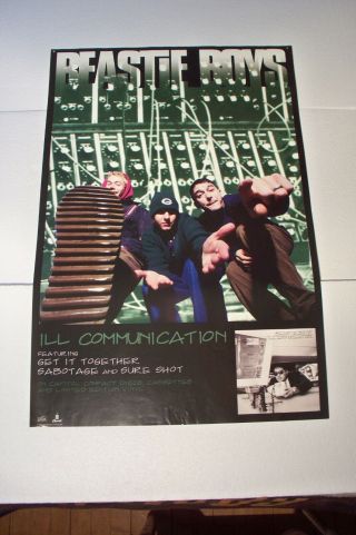 Vintage 1994 Beastie Boys Ill Communication Poster Capital Records Usa