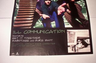 Vintage 1994 Beastie Boys Ill Communication Poster Capital Records USA 3