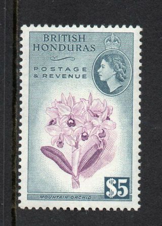 British Honduras - 1953 - 62,  $5 Purple & Slate (sg190)