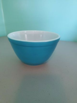 Vintage Pyrex Blue 401 Small Mixing/nesting Bowl Primary Colors 1 1/2 Pint