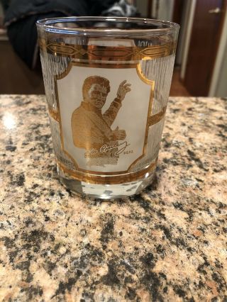 Vintage Culver Elvis Presley Gold Guild Graceland Drinking Glass