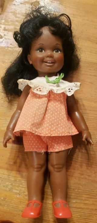Vintage Ideal Crissy Family 1972 Black African American Baby Cinnamon 12 " Doll