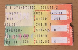 1979 The Eagles Cleveland Concert Ticket Stub The Long Run Tour Glenn Frey 8