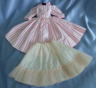 Madame Alexander Cissy Doll Candy Stripe Dress With Slip 1956