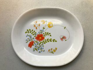 Vintage Corelle Corning Wildflower Oval Serving Platter Plate 12 - 1/4 " X10 "