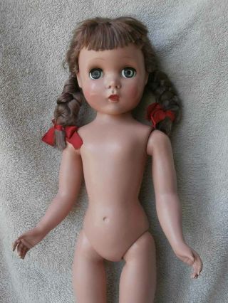 Vintage Madame Alexander Polly Pigtails Doll 17 " Hp Maggie ? Face Vhtf