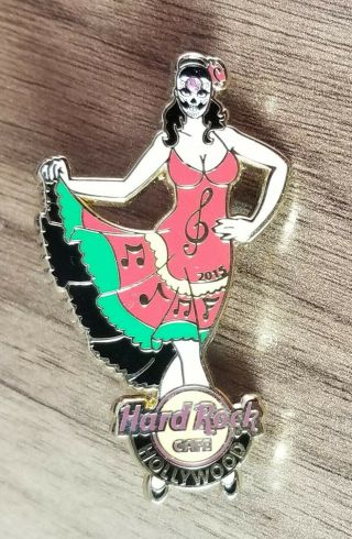 Hard Rock Cafe 2015 Hollywood Sexy Girl With Scary Mask Pin Limited Edition Hrc