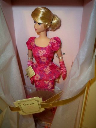 2015 Silkstone Fashionably Floral Blonde Barbie Doll Nrfb Gold Label Mattel
