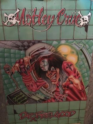 Motley Crue Rare Dr Feelgood Poster 1989 Vintage Nikki Sixx