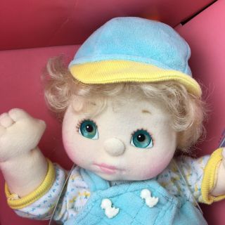 Vintage 1985 My Child Doll Blonde Boy Blue Aqua Eyes Ducky W Box Mattel