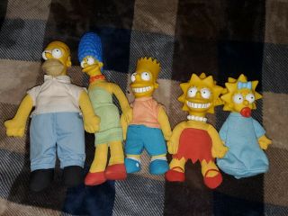 The Simpsons Dolls Set Of 5 1990s Burger King Character Toys Marge Maggie Lisa
