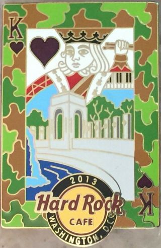 Hard Rock Cafe Washington Dc 2013 Playing Card King Of Hearts Ww2 Mem Pin 43648
