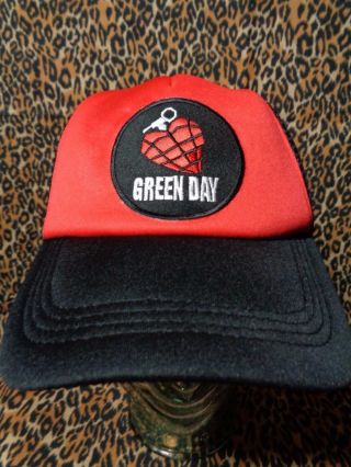 Green Day Hat Trucker Cap Mesh Snapback Punk Rock Alt Gift