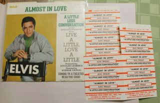 Elvis Presley - Jukebox Strips/picture Sleeve Only - Almost In Love