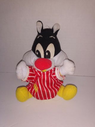 1996 Tyco Baby Looney Tunes Sylvester Cat Plush 6 " Tall