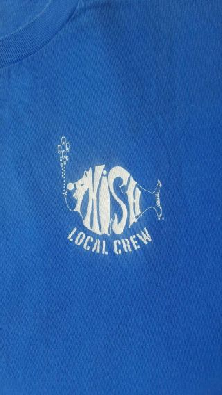 Vintage Phish Local Crew Blue Xl Concert T - Shirt Jam Band