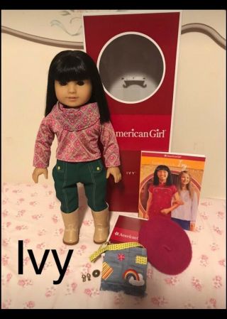 American Girl Ivy Ling Doll,  Box,  Book,  & Accessories - Retired -