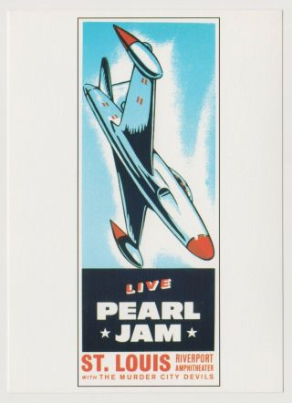 Pearl Jam 1998 98 St.  Louis Stl Post Card Poster Ames Bros Eddie Vedder Rare